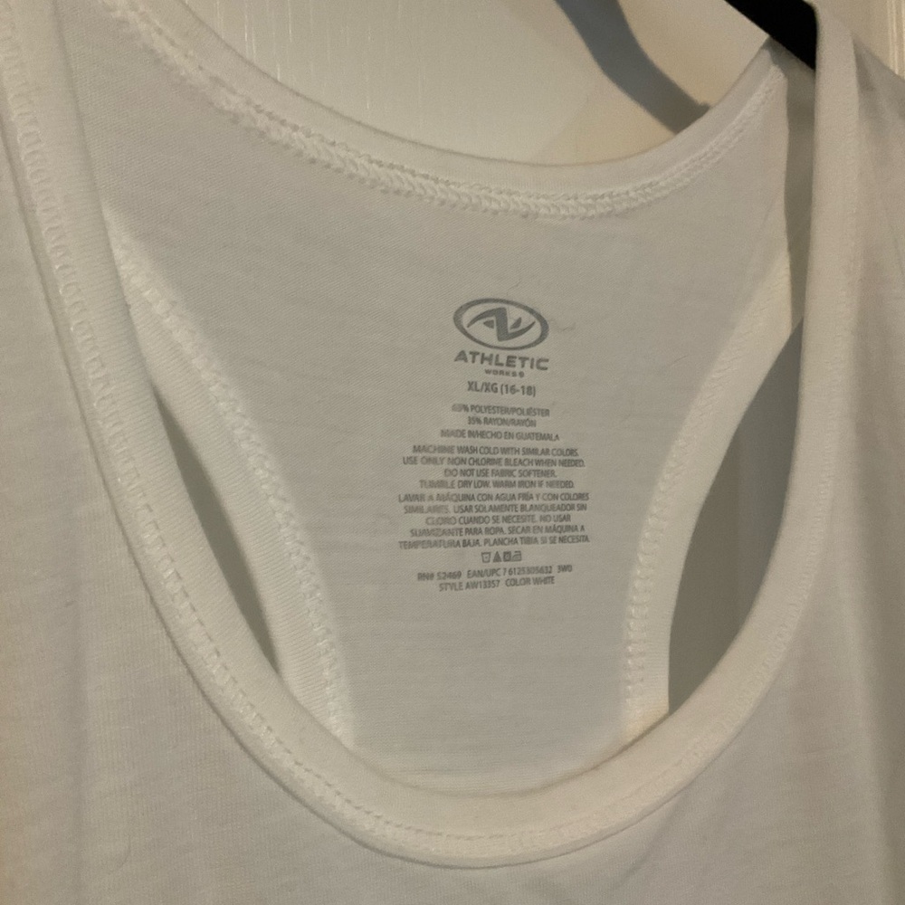 Athletic Works White Racerback Tank - Picture 4 of 8
